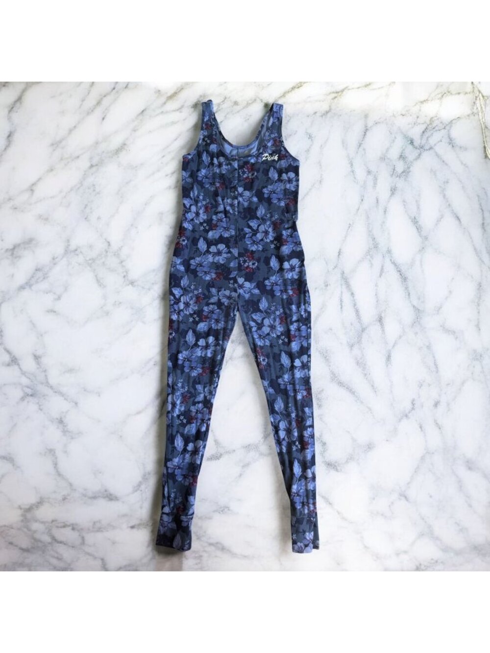 PINK Victoria's Secret Hawaiian Floral Print Tank Jumpsuit Size Medium